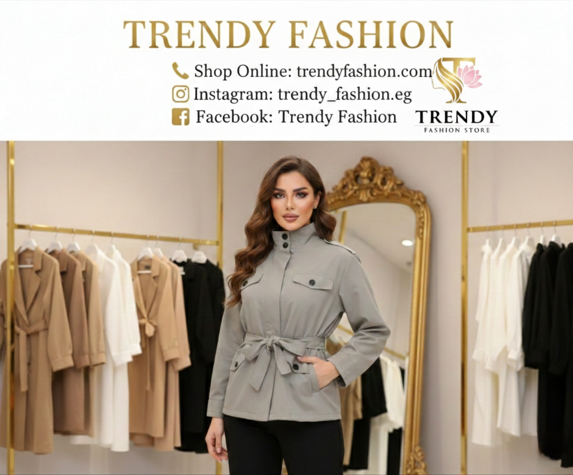 Trendy Belted Utility Jacket