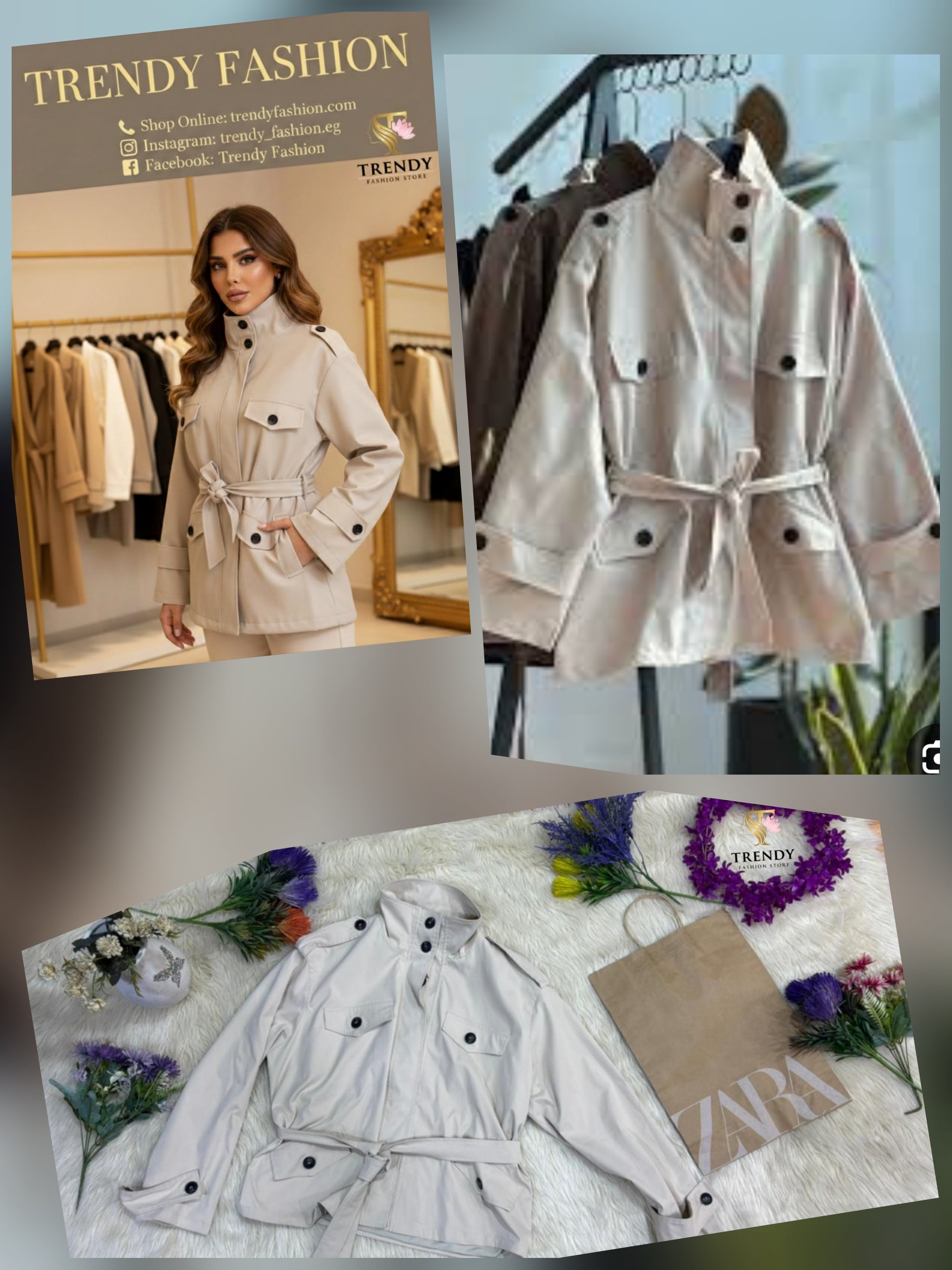 Trendy Belted Utility Jacket