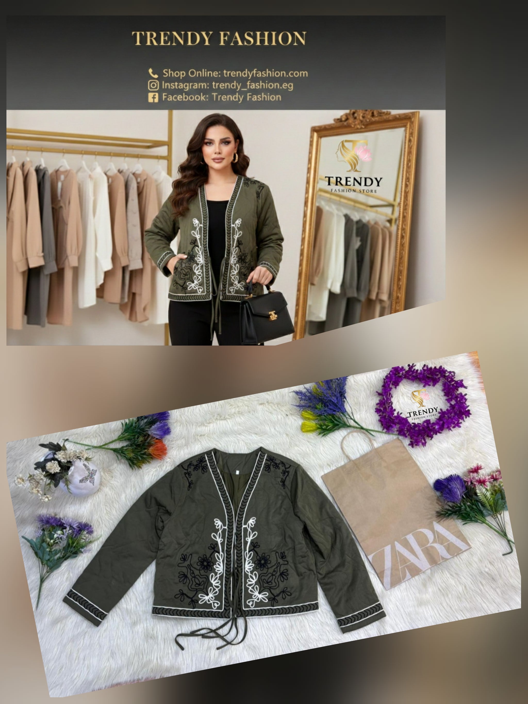 Trendy Boho Embroidered Jacket